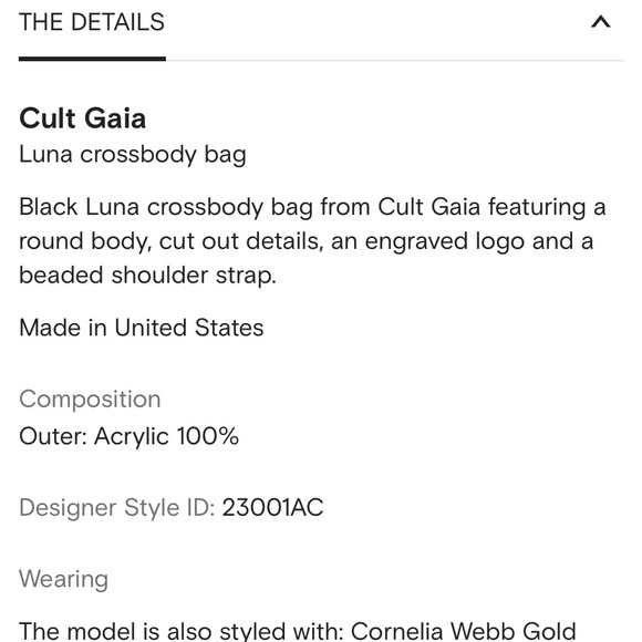 Cult Gaia Luna crossbody bag $408 - Picture 8 of 8